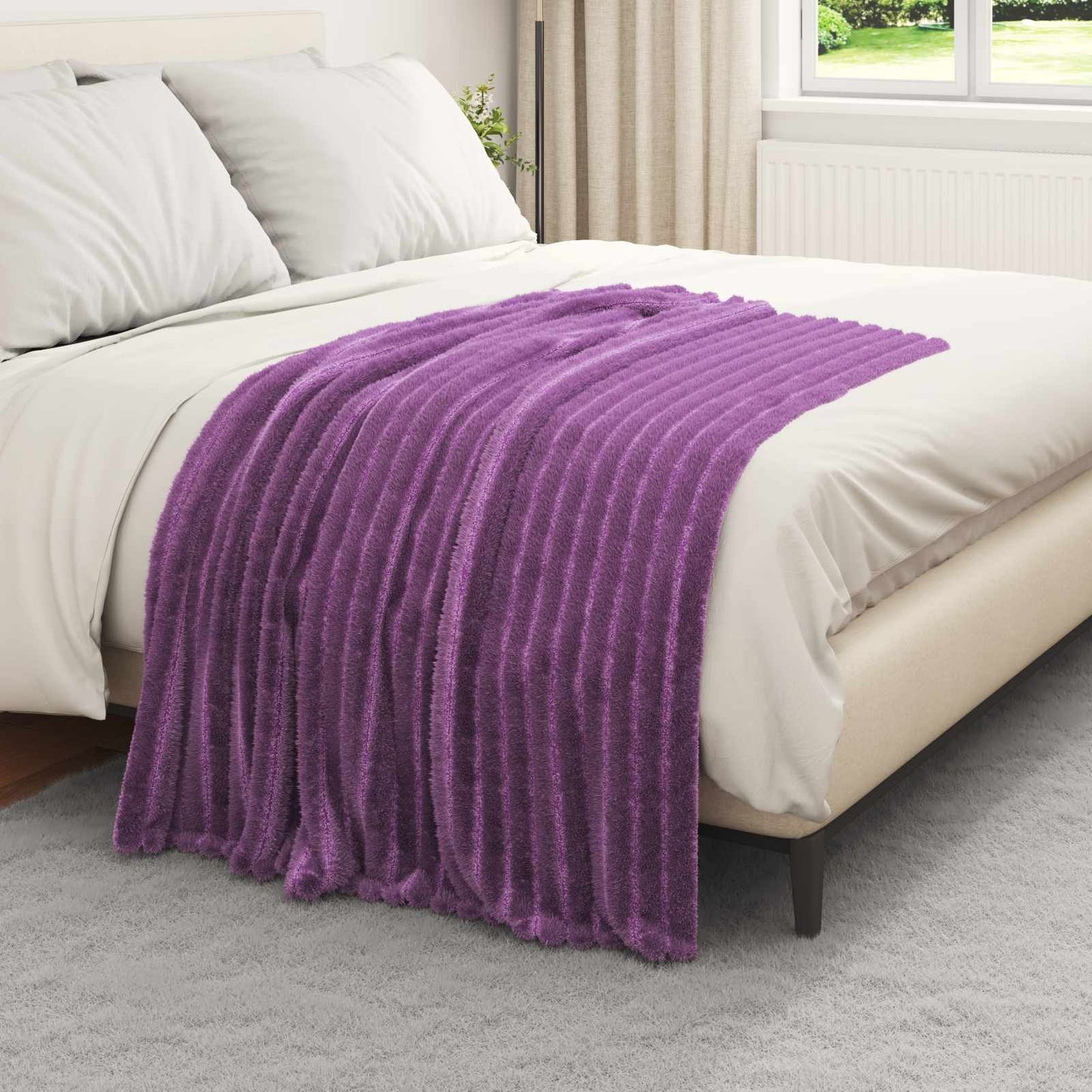 Coperta Viola 150 x 130 cm Panno | homemem39