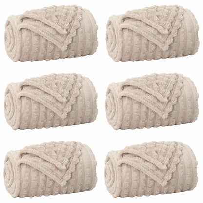 Coperte da Pile 6 pcs Beige 240 x 220 cm Panno