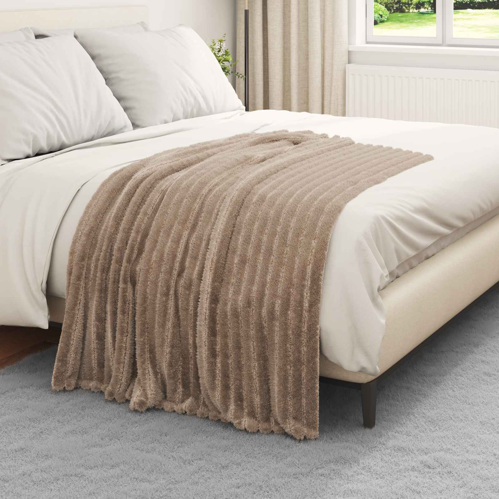 Coperte da Pile 6 pcs Cammello 150 x 130 cm Panno | homemem39
