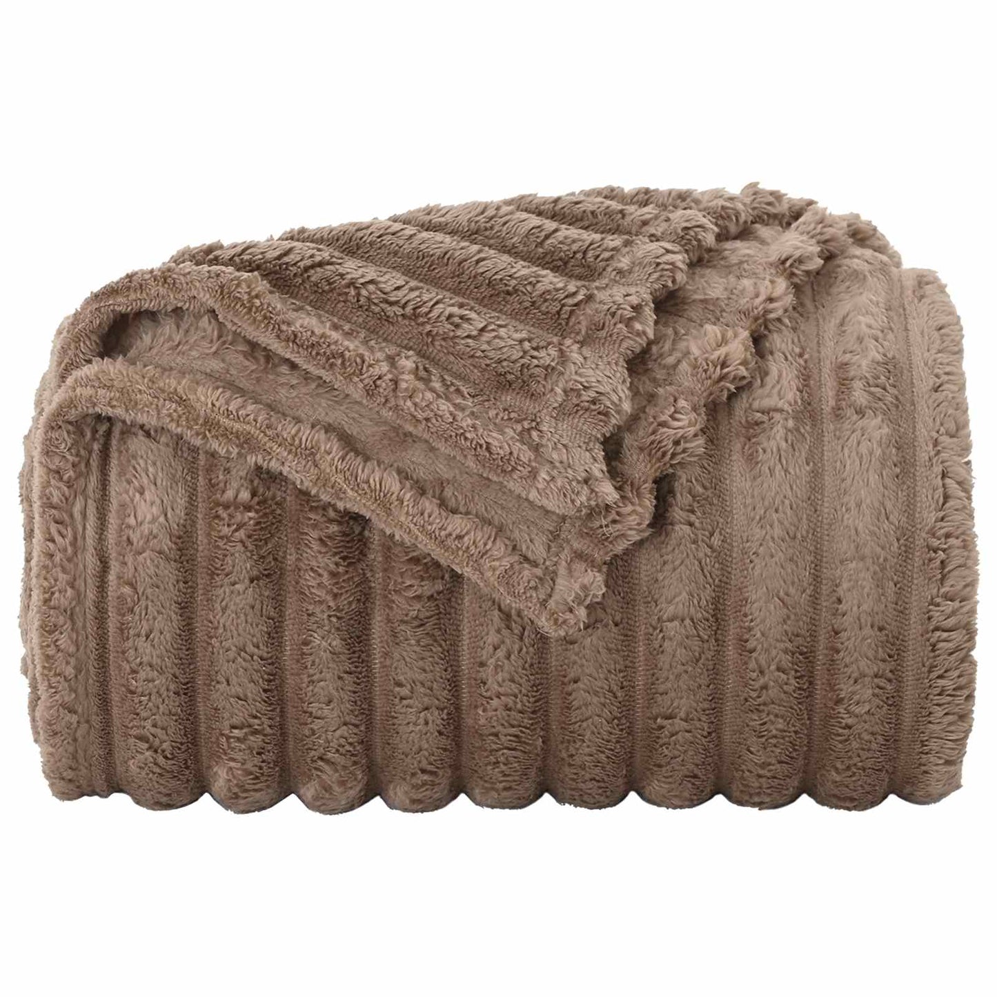 Coperte da Pile 6 pcs Cammello 200 x 150 cm Panno | homemem39