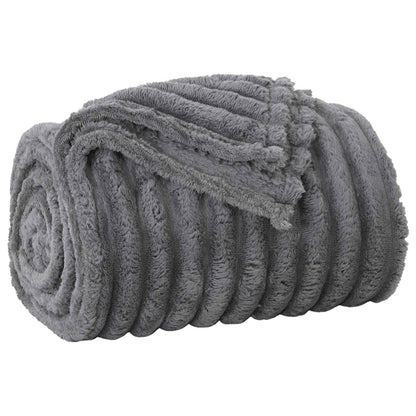 Coperte da Pile 6 pcs Grigio scuro 200 x 150 cm Panno | homemem39