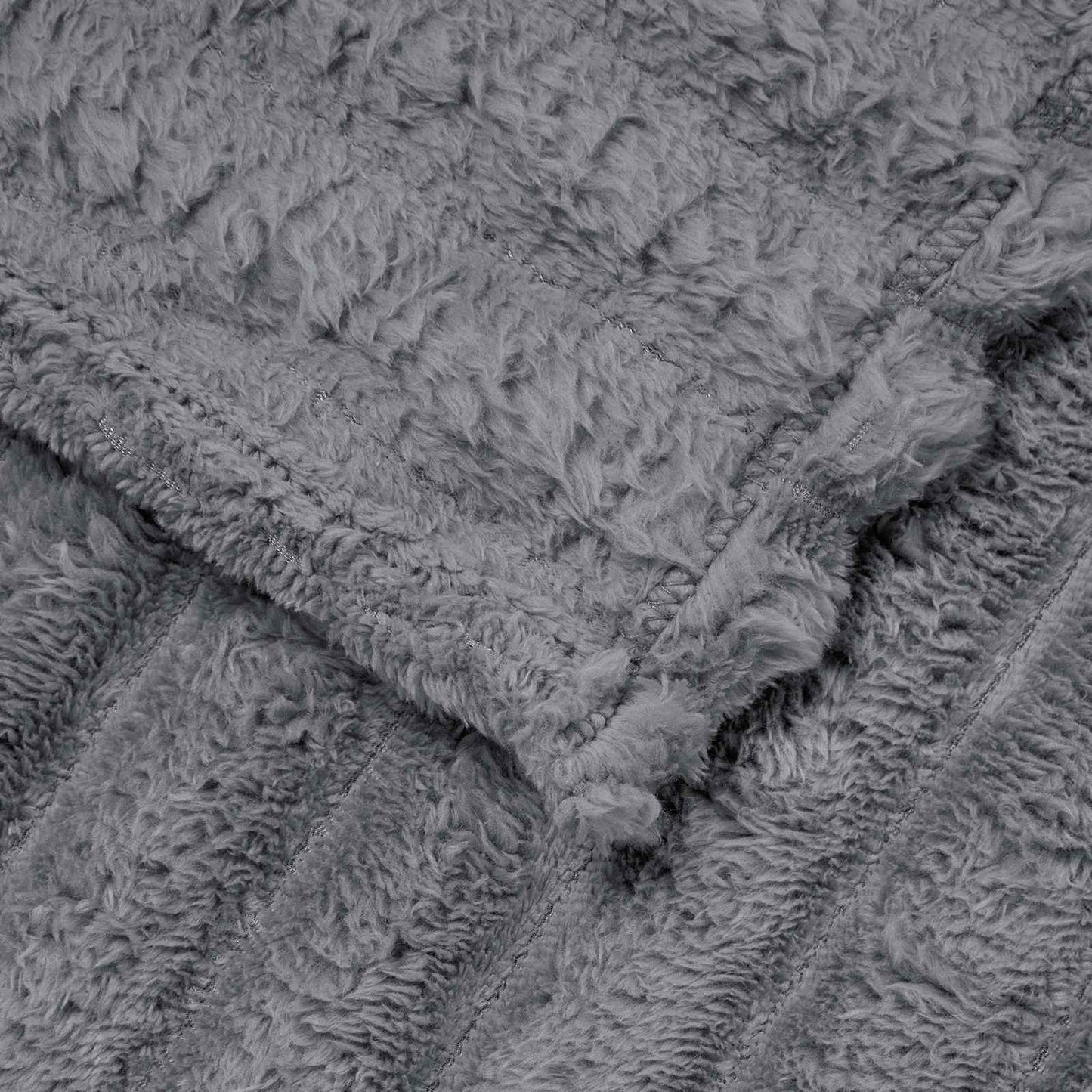 Coperte da Pile 6 pcs Grigio scuro 270 x 240 cm Panno | homemem39
