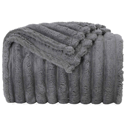 Coperte da Pile 6 pcs Grigio scuro 270 x 240 cm Panno
