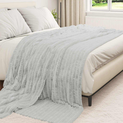 Coperte da Pile 6 pcs Grigio 270 x 240 cm Panno