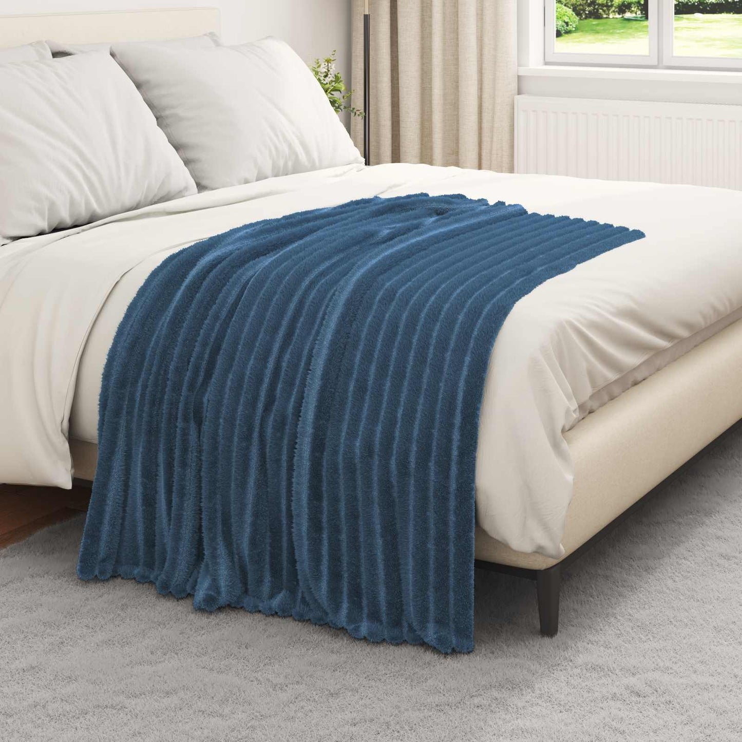 Coperte da Pile 6 pcs Blu navy 150 x 130 cm Panno | homemem39