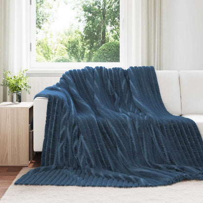 Coperte da Pile 6 pcs Blu navy 270 x 240 cm Panno | homemem39