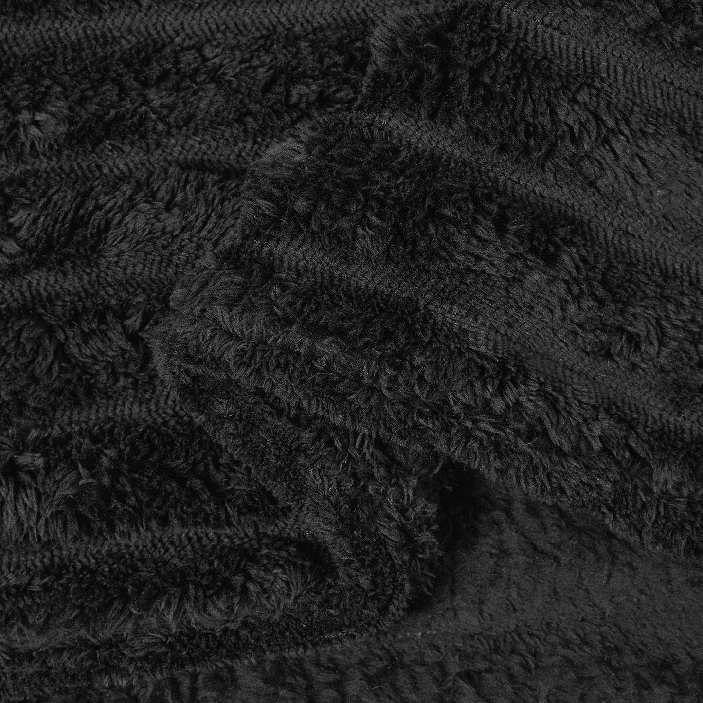 Coperte da Pile 6 pcs Nero 200 x 150 cm Panno | homemem39