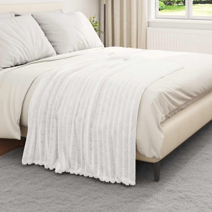 Coperte da Pile 6 pcs Bianco 150 x 130 cm Panno | homemem39