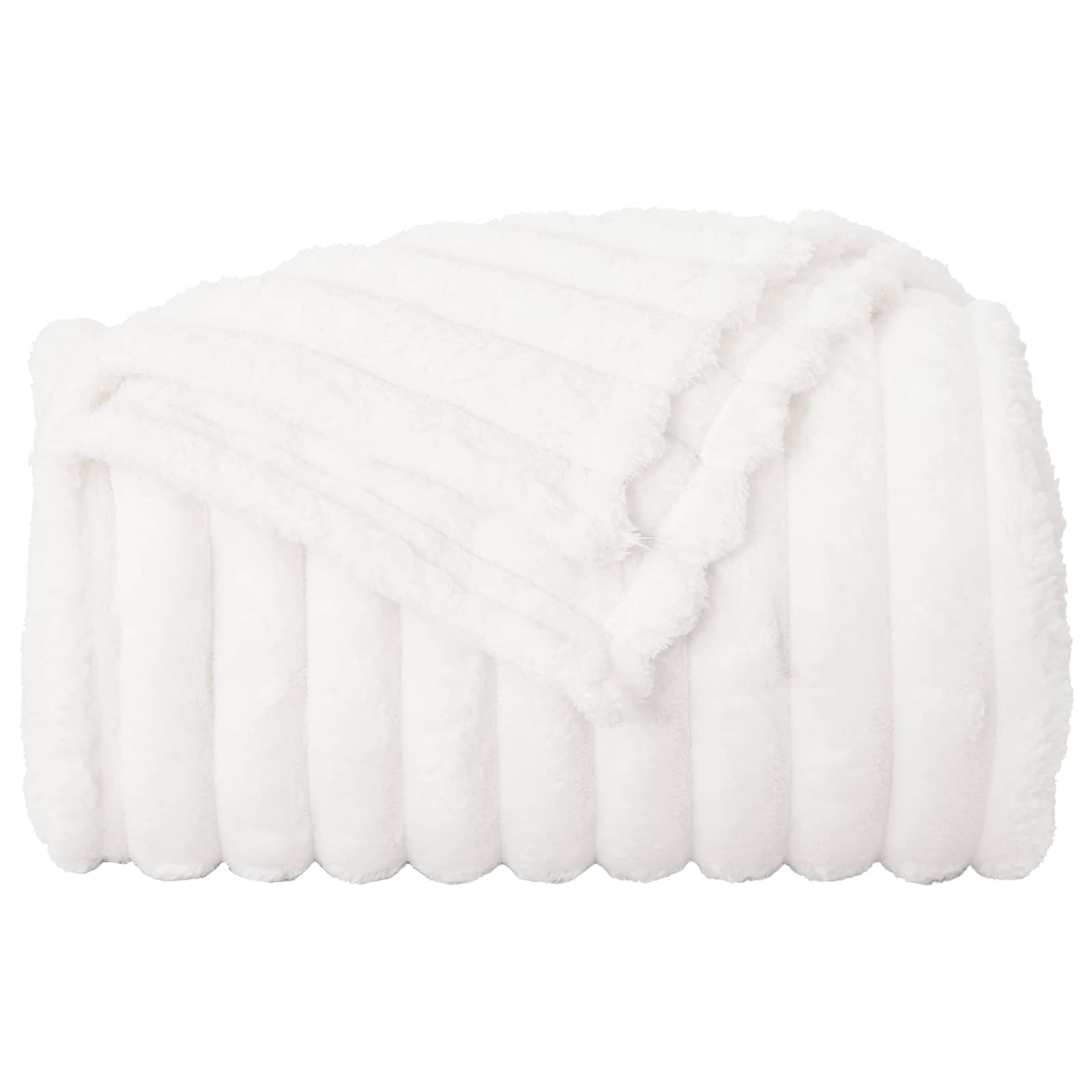 Coperte da Pile 6 pcs Bianco 150 x 130 cm Panno | homemem39