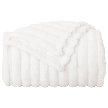 Coperte da Pile 6 pcs Bianco 200 x 150 cm Panno | homemem39