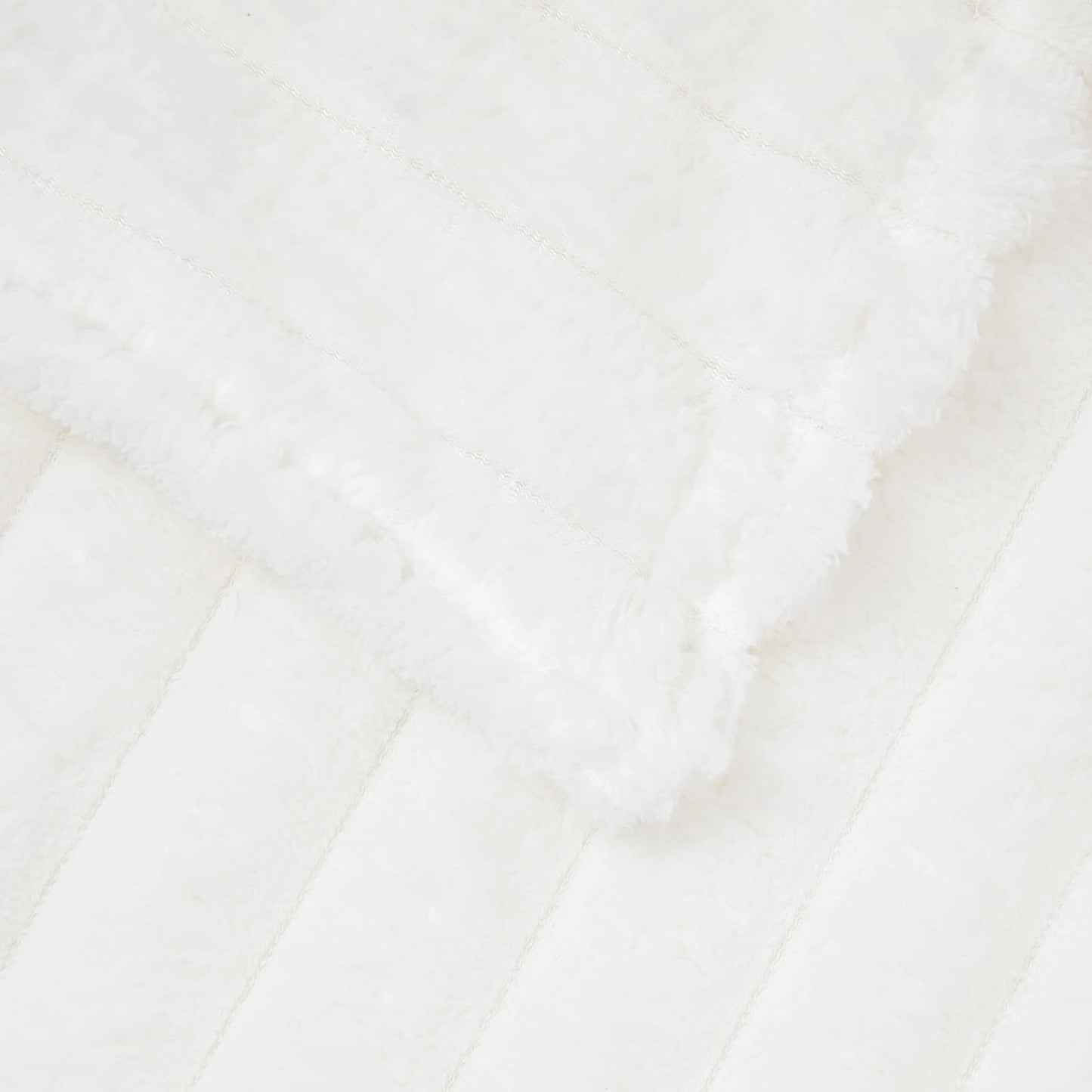 Coperte da Pile 6 pcs Bianco 240 x 220 cm Panno | homemem39