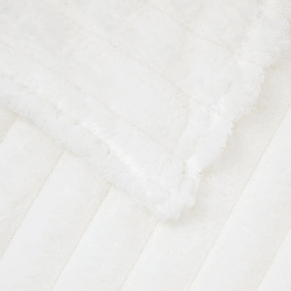 Coperte da Pile 6 pcs Bianco 240 x 220 cm Panno | homemem39