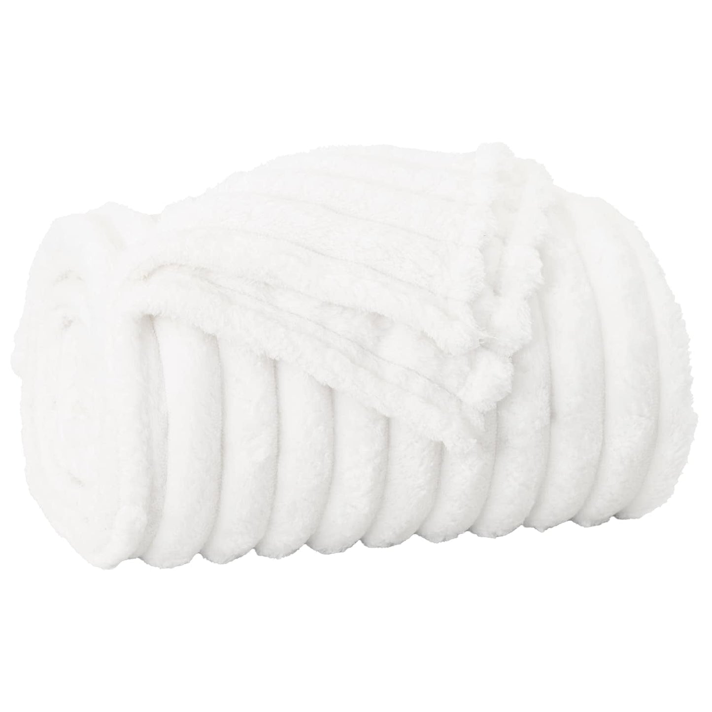 Coperte da Pile 6 pcs Bianco 270 x 240 cm Panno | homemem39