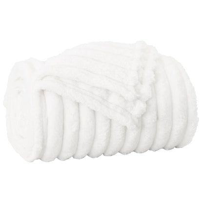 Coperte da Pile 6 pcs Bianco 270 x 240 cm Panno | homemem39