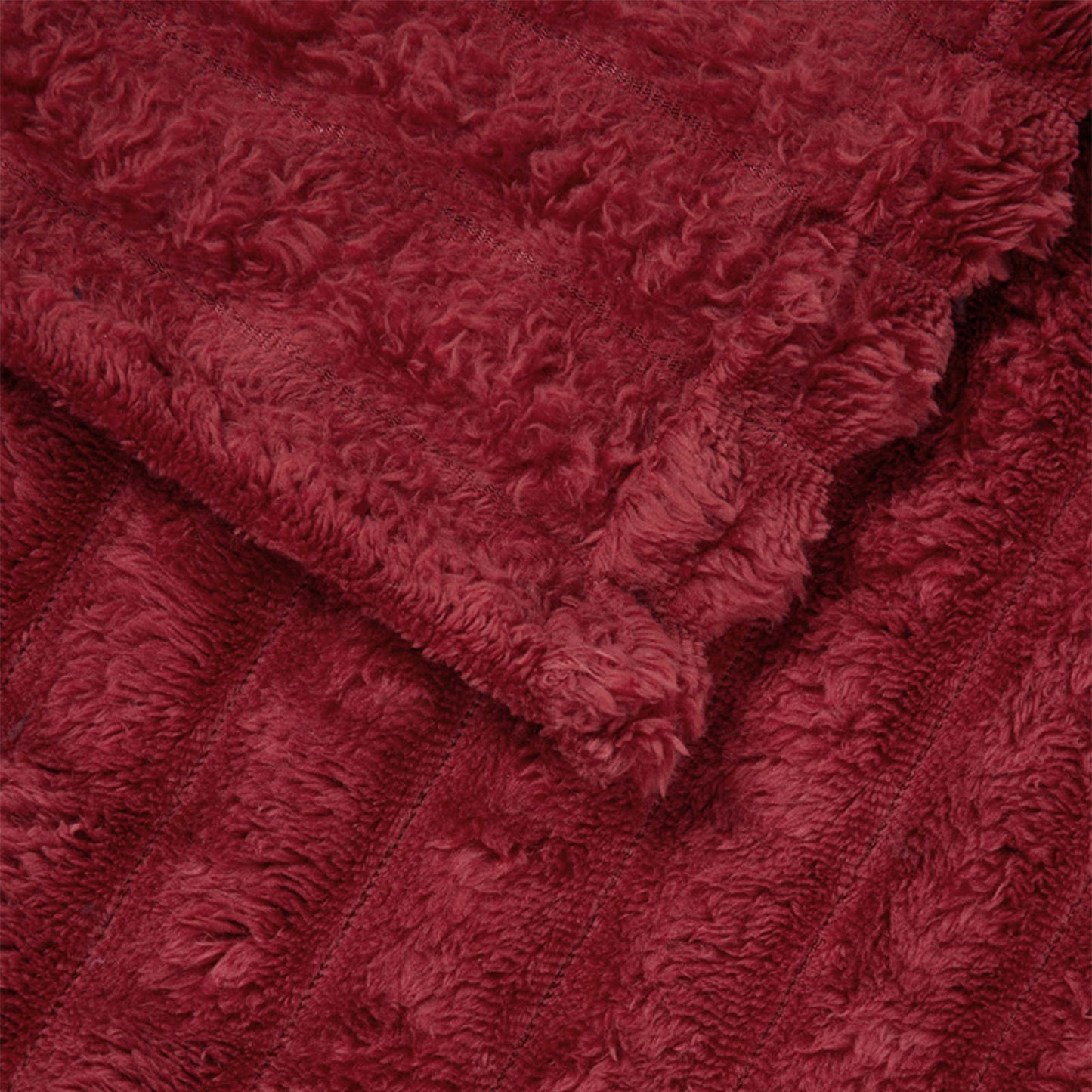 Coperte da Pile 6 pcs Rosso Bordeaux 150 x 130 cm Panno | homemem39