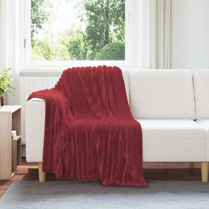 Coperte da Pile 6 pcs Rosso Bordeaux 150 x 130 cm Panno