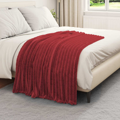 Coperte da Pile 6 pcs Rosso Bordeaux 150 x 130 cm Panno