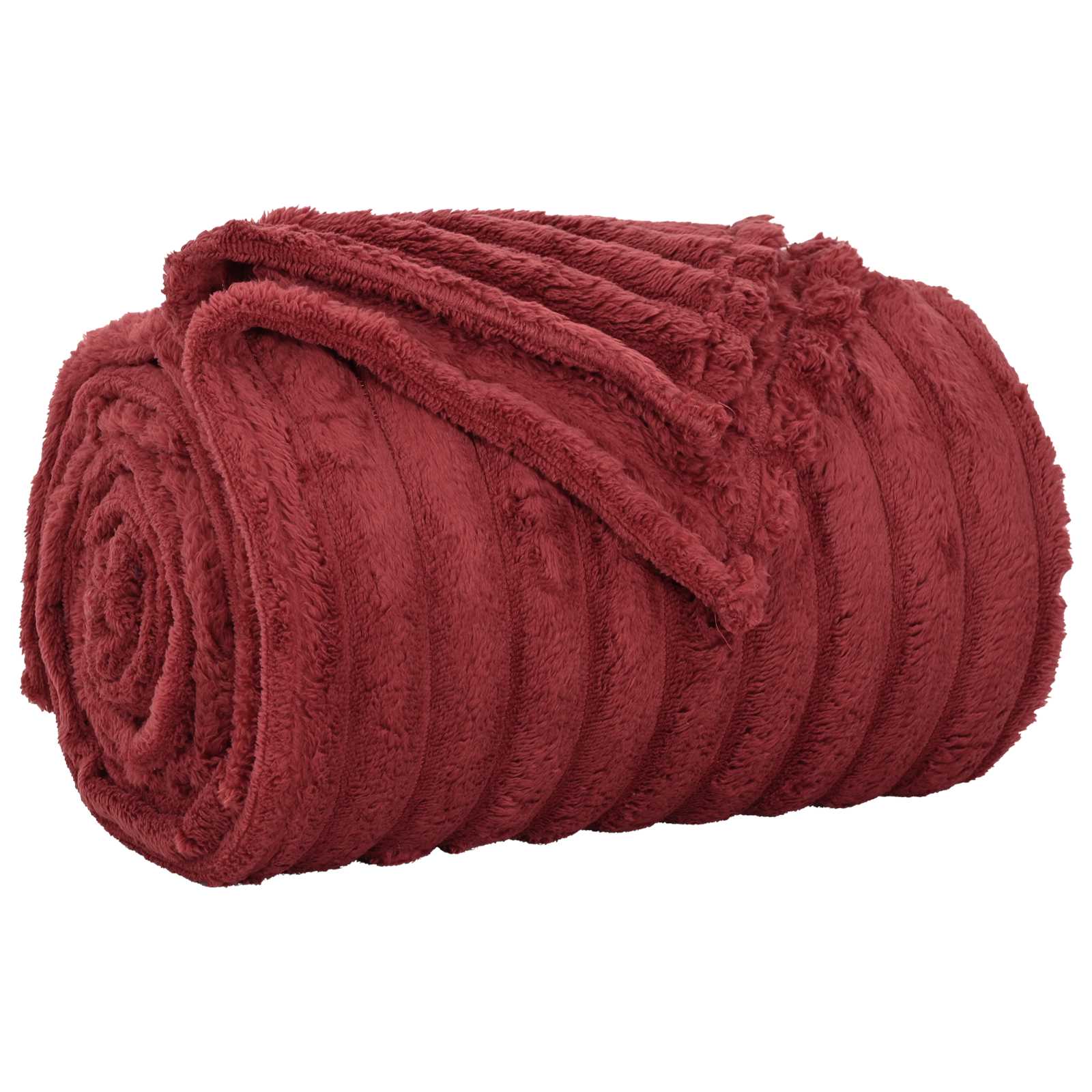 Coperte da Pile 6 pcs Rosso Bordeaux 200 x 150 cm Panno | homemem39