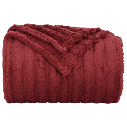 Coperte da Pile 6 pcs Rosso Bordeaux 200 x 150 cm Panno | homemem39