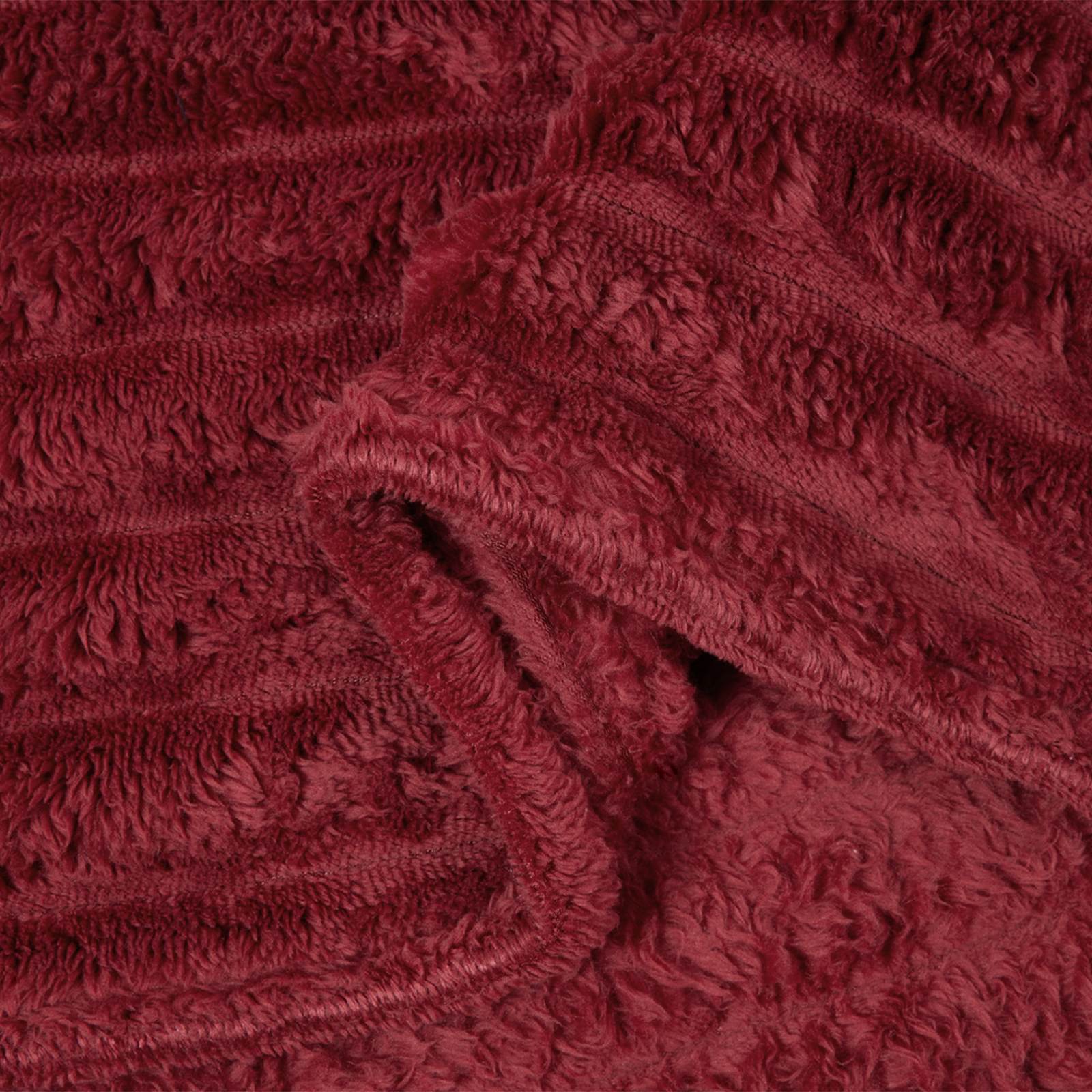 Coperte da Pile 6 pcs Rosso Bordeaux 240 x 220 cm Panno | homemem39
