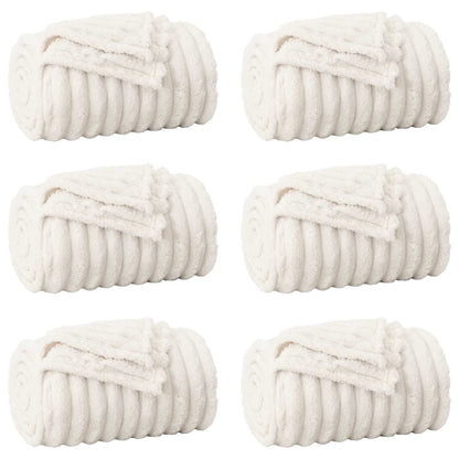 Coperte da Pile 6 pcs Crema 150 x 130 cm Panno