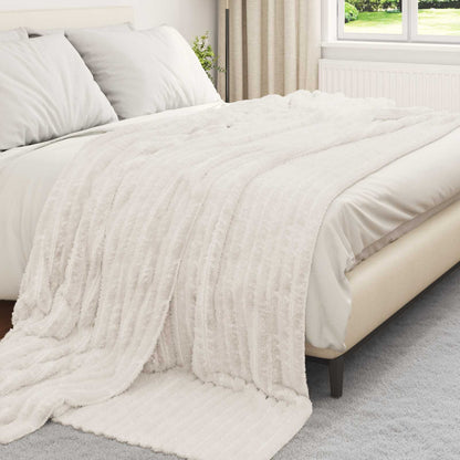 Coperte da Pile 6 pcs Crema 240 x 220 cm Panno | homemem39