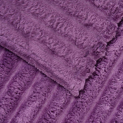 Coperte da Pile 6 pcs Viola 240 x 220 cm Panno | homemem39