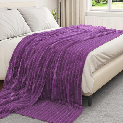 Coperte da Pile 6 pcs Viola 240 x 220 cm Panno