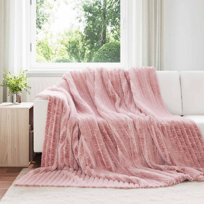 Coperte da Pile 6 pcs Rosa 240 x 220 cm Panno | homemem39