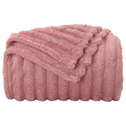 Coperte da Pile 6 pcs Rosa 240 x 220 cm Panno | homemem39