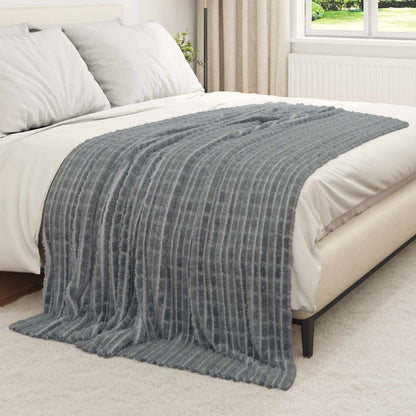 Coperta Grigio scuro 200 x 150 cm Panno | homemem39