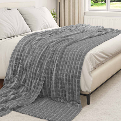 Coperta Grigio scuro 270 x 240 cm Panno | homemem39