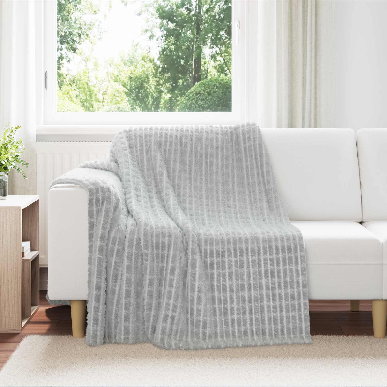Coperta Grigio 200 x 150 cm Panno | homemem39