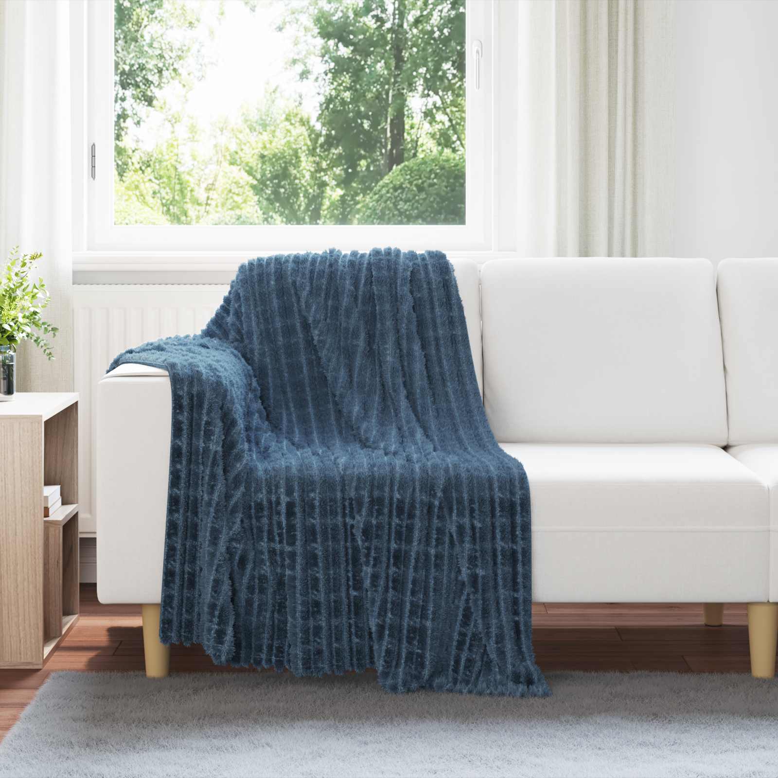 Coperta Blu navy 150 x 130 cm Panno | homemem39