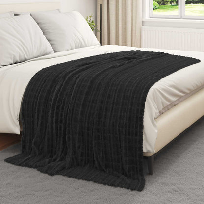 Coperta Nero 200 x 150 cm Panno | homemem39