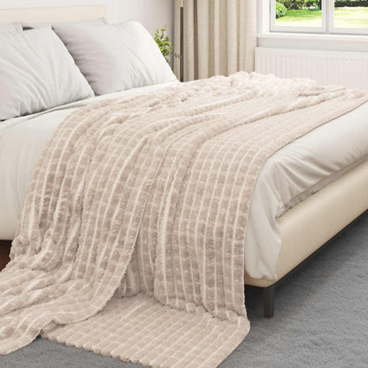 Coperte da Pile 6 pcs Beige 270 x 240 cm Panno