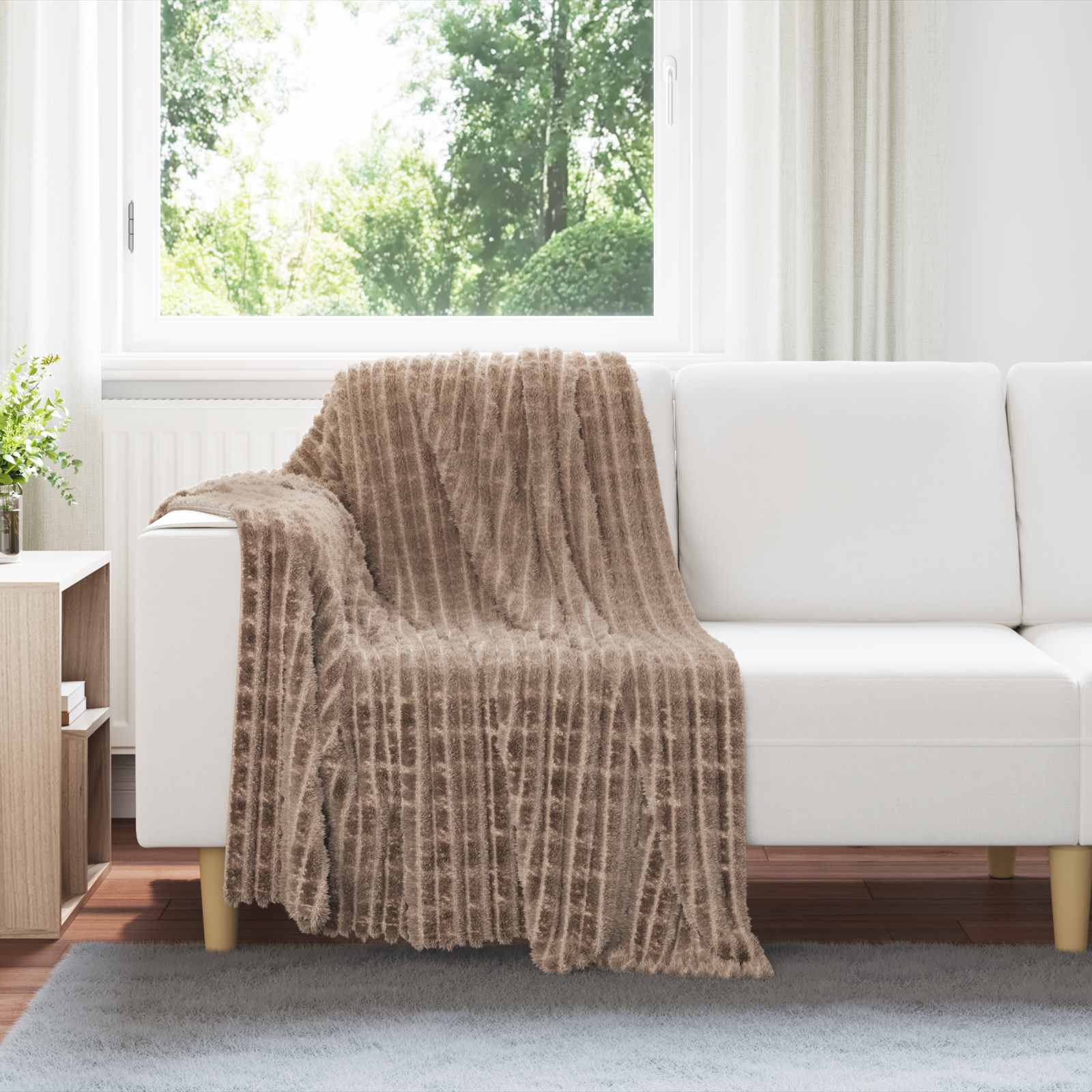 Coperte da Pile 6 pcs Cammello 150 x 130 cm Panno | homemem39