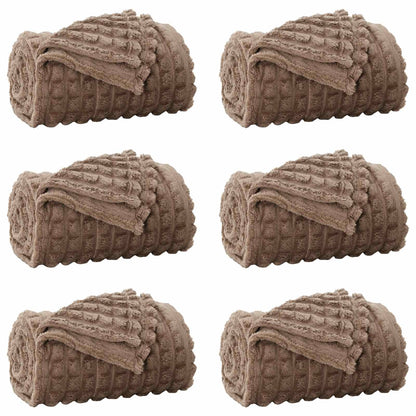 Coperte da Pile 6 pcs Cammello 200 x 150 cm Panno