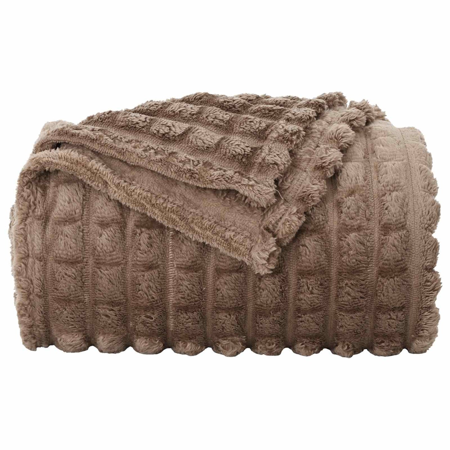 Coperte da Pile 6 pcs Cammello 270 x 240 cm Panno