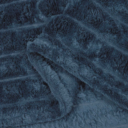 Coperte da Pile 6 pcs Blu navy 150 x 130 cm Panno | homemem39