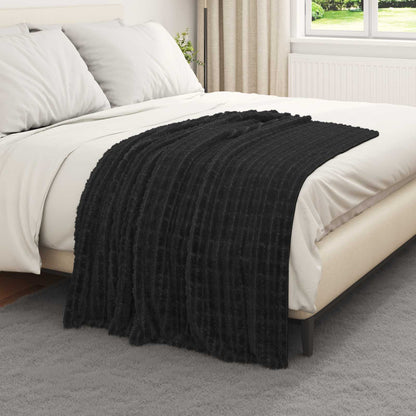 Coperte da Pile 6 pcs Nero 150 x 130 cm Panno
