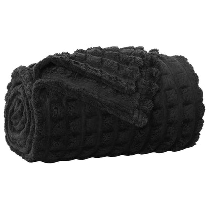Coperte da Pile 6 pcs Nero 150 x 130 cm Panno