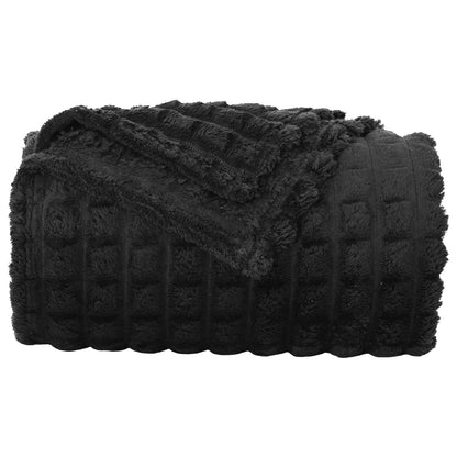 Coperte da Pile 6 pcs Nero 150 x 130 cm Panno