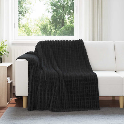 Coperte da Pile 6 pcs Nero 200 x 150 cm Panno | homemem39