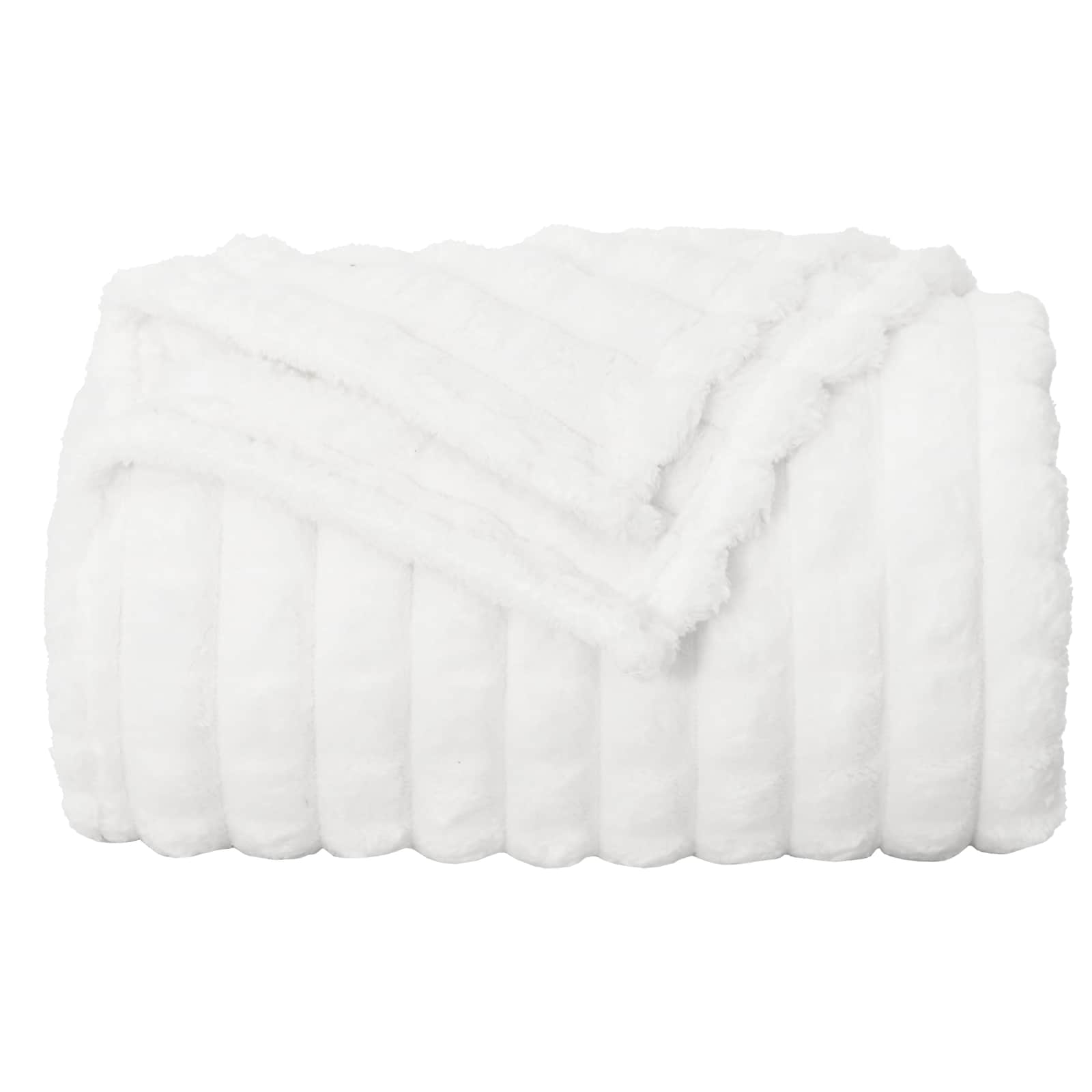 Coperte da Pile 6 pcs Bianco 150 x 130 cm Panno | homemem39