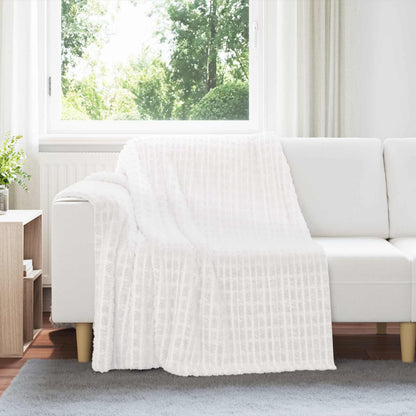 Coperte da Pile 6 pcs Bianco 200 x 150 cm Panno