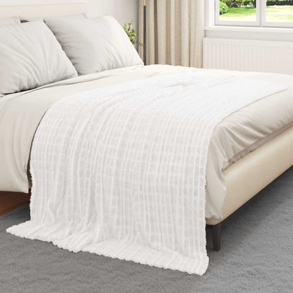 Coperte da Pile 6 pcs Bianco 200 x 150 cm Panno