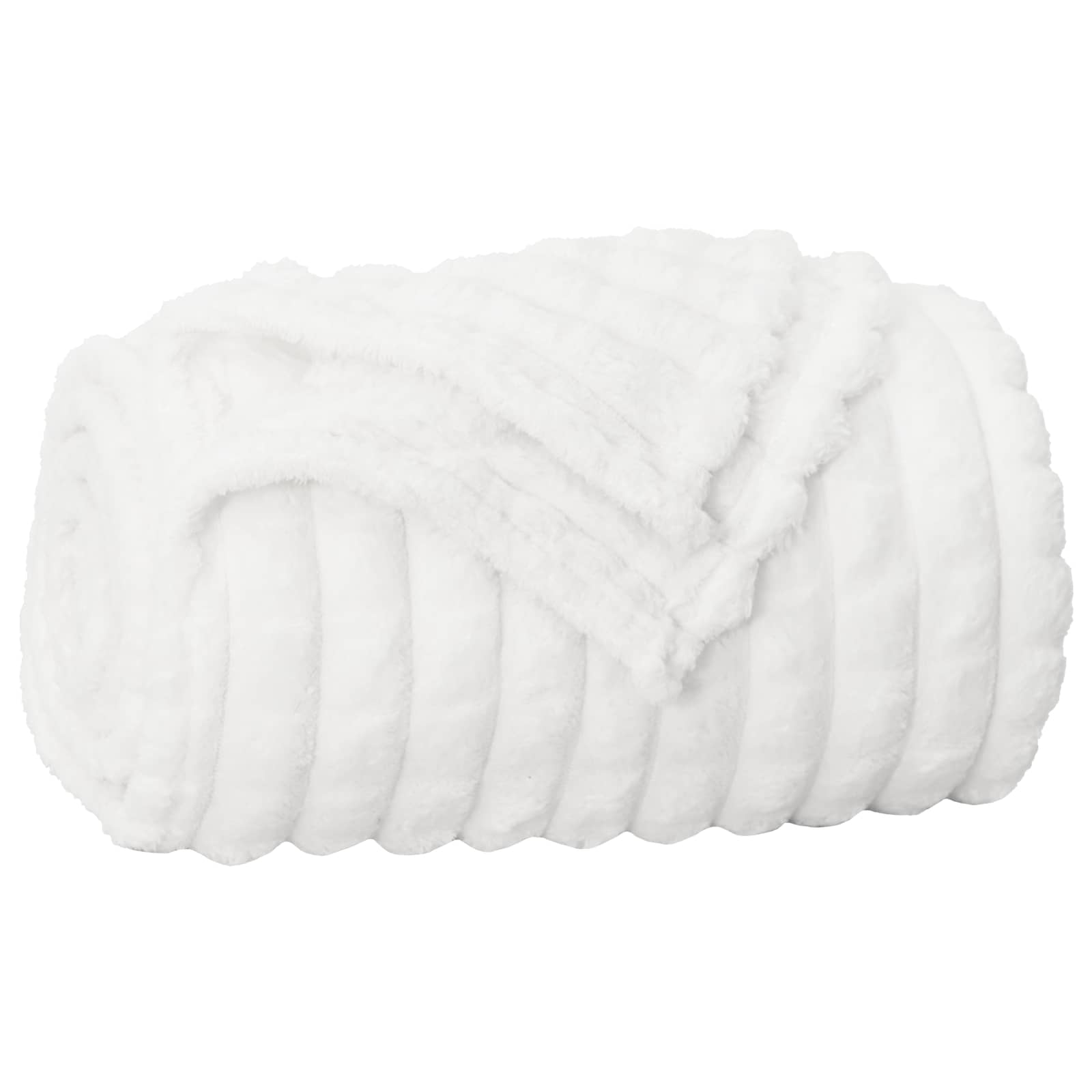 Coperte da Pile 6 pcs Bianco 240 x 220 cm Panno | homemem39