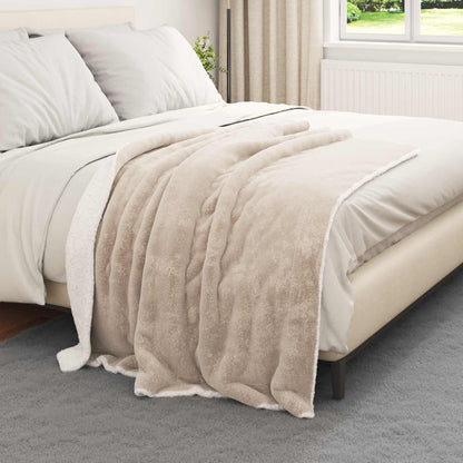 Coperta Beige 130 x 150 cm Panno