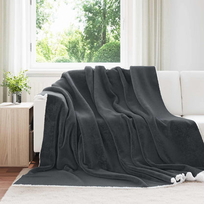 Coperta Grigio scuro 240 x 270 cm Panno | homemem39